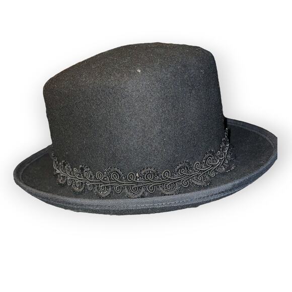 Vintage 100 percent wool black hat Street Smart by Betmar made in the USA EUC - Picture 1 of 2